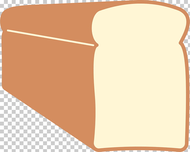 Toast White bread Garlic bread Loaf, Cartoon long brown