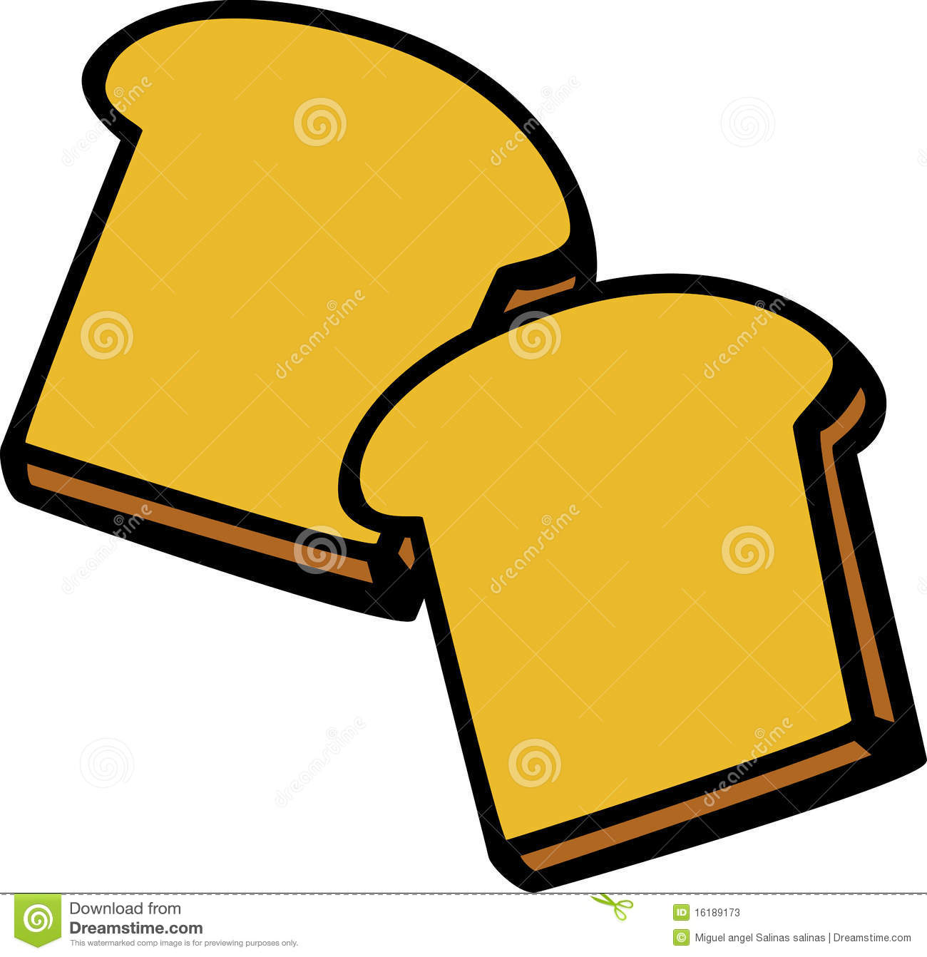 Toast bread clipart.