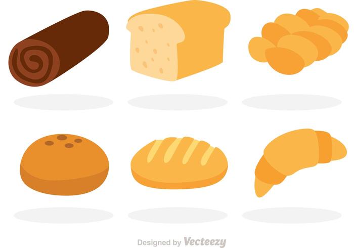 Vector Bread Flat Icons