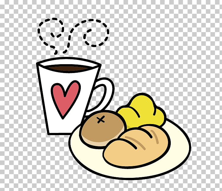Breakfast Coffee Food Bread , Cartoon cute breakfast, cup of