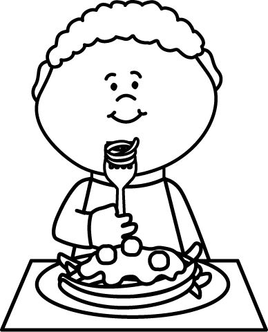 Breakfast Clipart Black And White