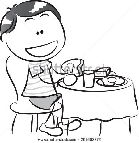 Breakfast Clipart Black And White