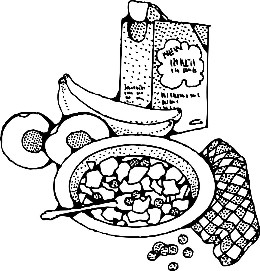 Free Breakfast Black And White Clipart, Download Free Clip