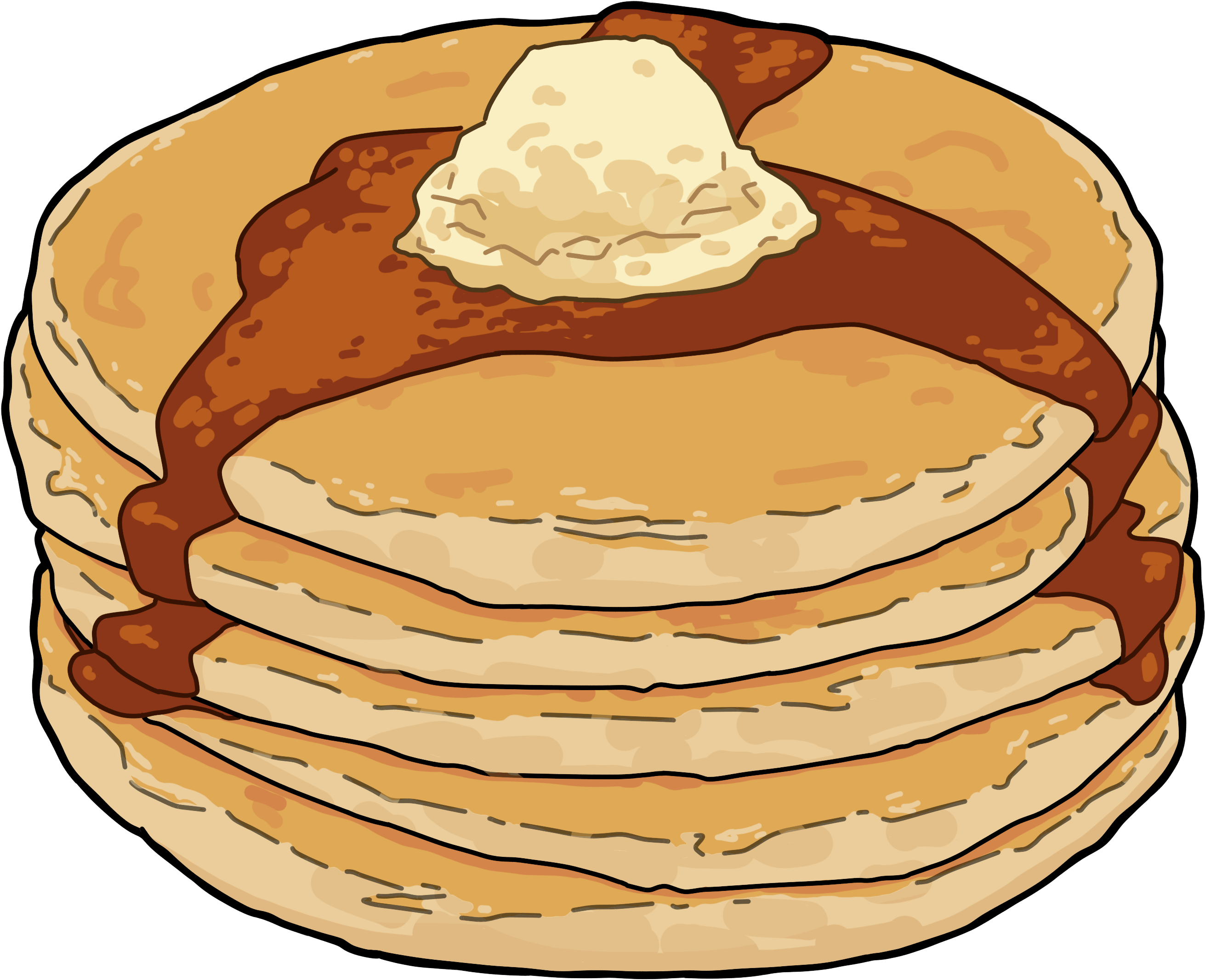 Transparent background pancake.