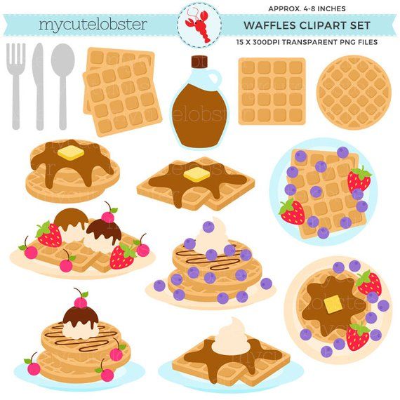 Waffles Clipart Set