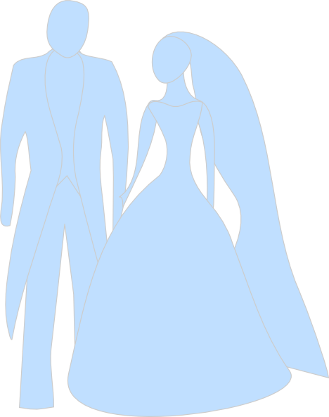 Blue bride and.