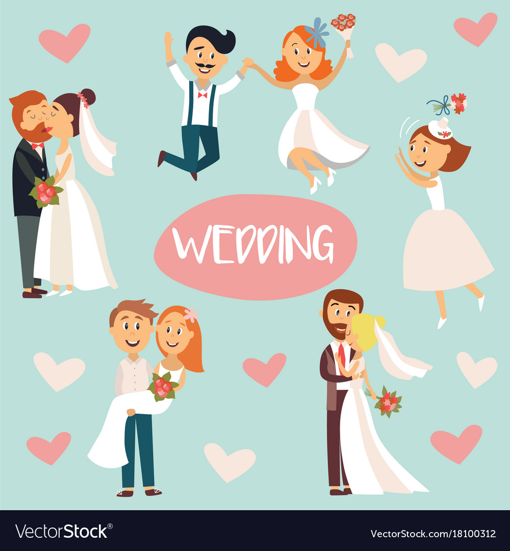 bride and groom clipart couple