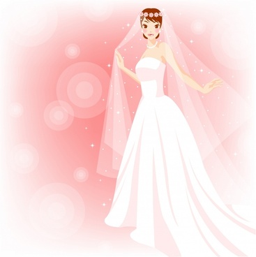 Bride and groom cartoon free vector download