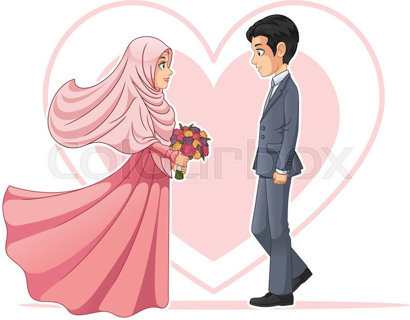 Muslim bride and.