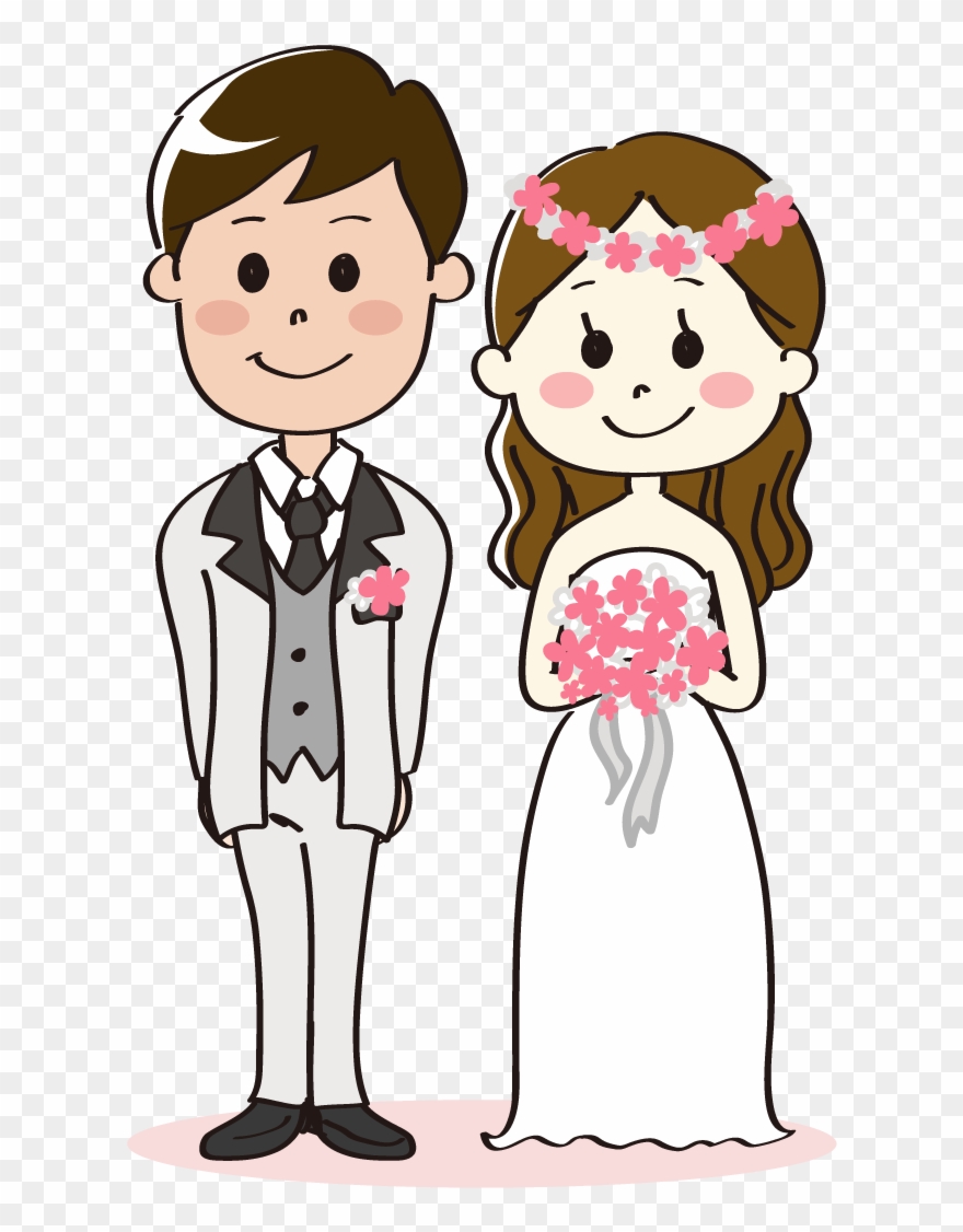 Bride And Groom Kissing Clipart Image