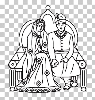 bride and groom clipart reception