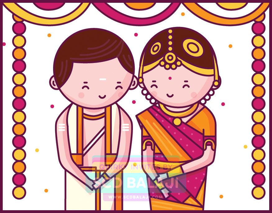 bride and groom clipart tamil