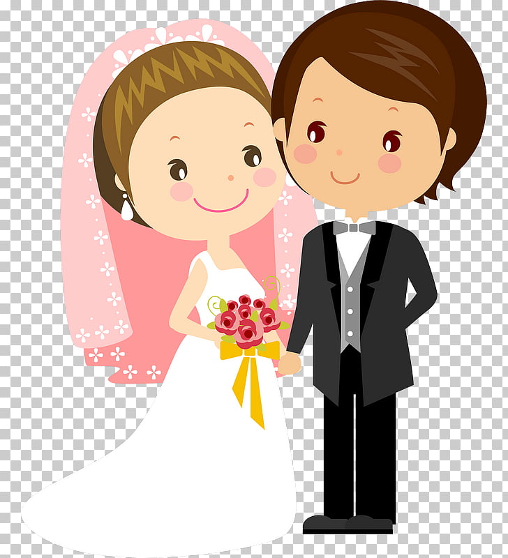Wedding invitation Bridegroom Cartoon, wedding couple
