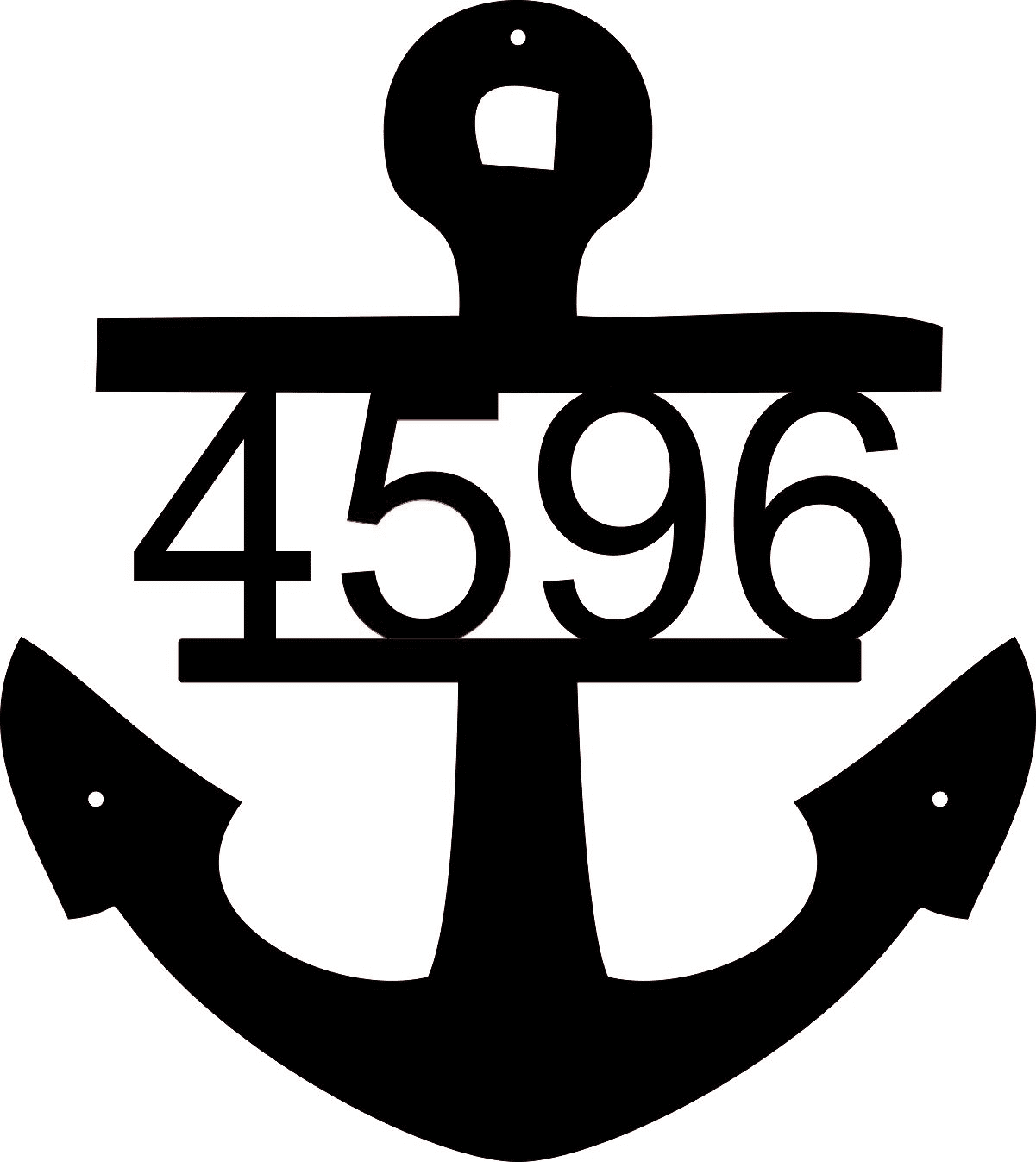 Anchor Silhouette Address Sign