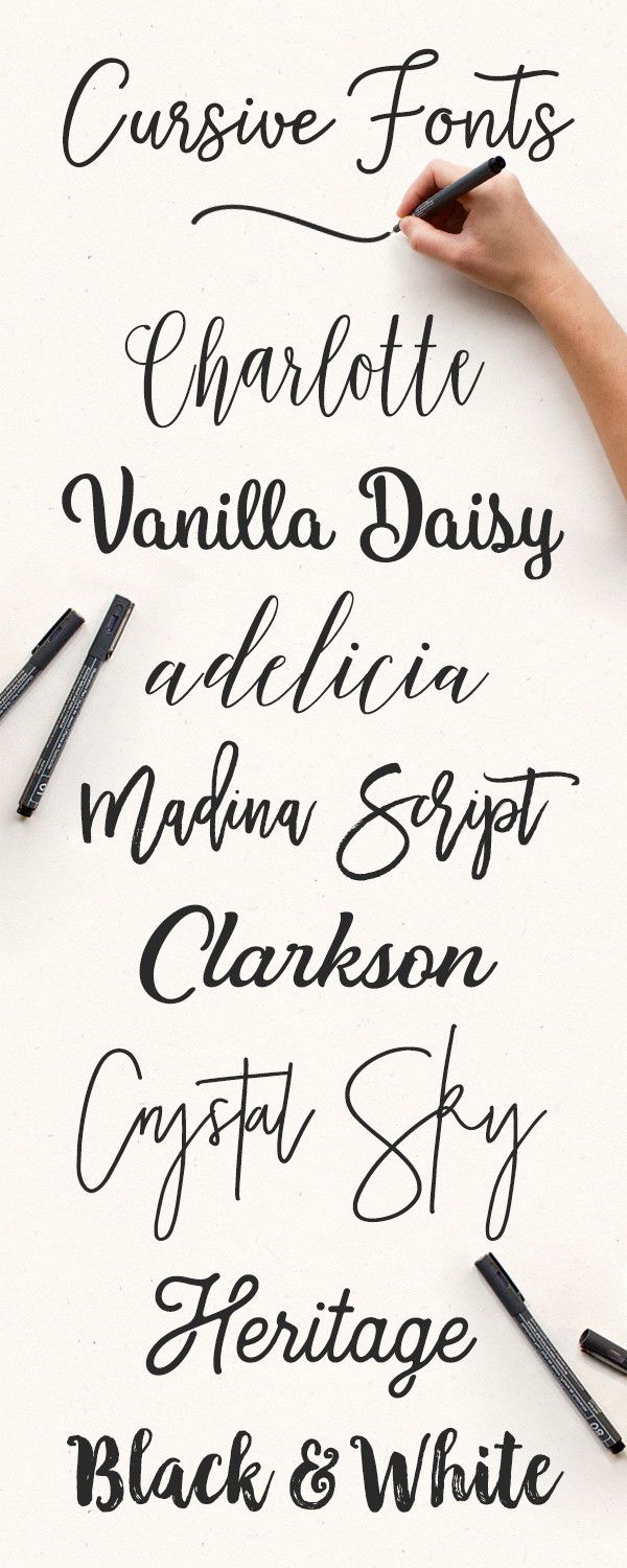 Cursive fonts names clipart images gallery for free download
