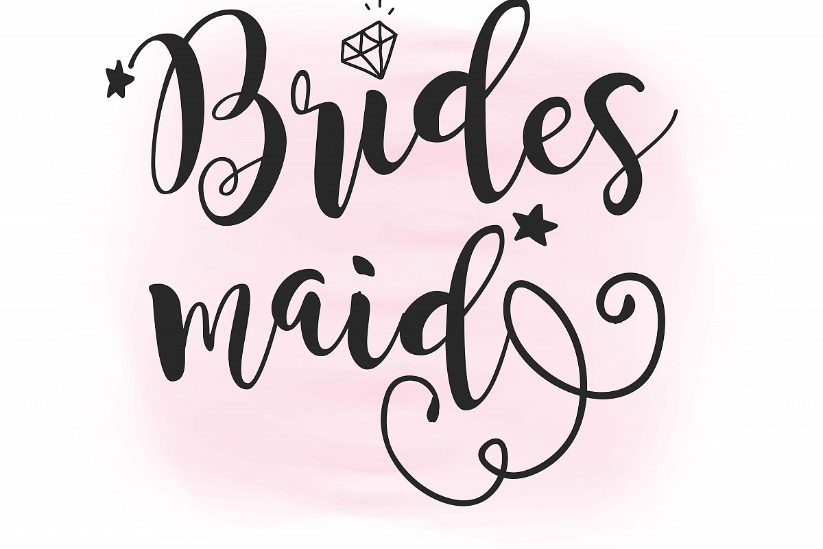 Bridesmaid silhouette clip.