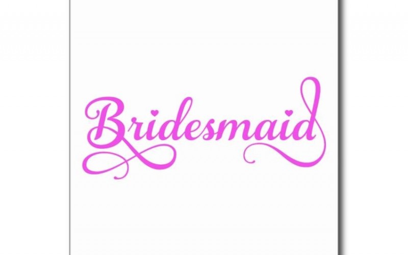 bridesmaid clipart font