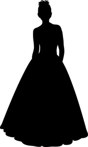 Bridesmaid silhouette clip.