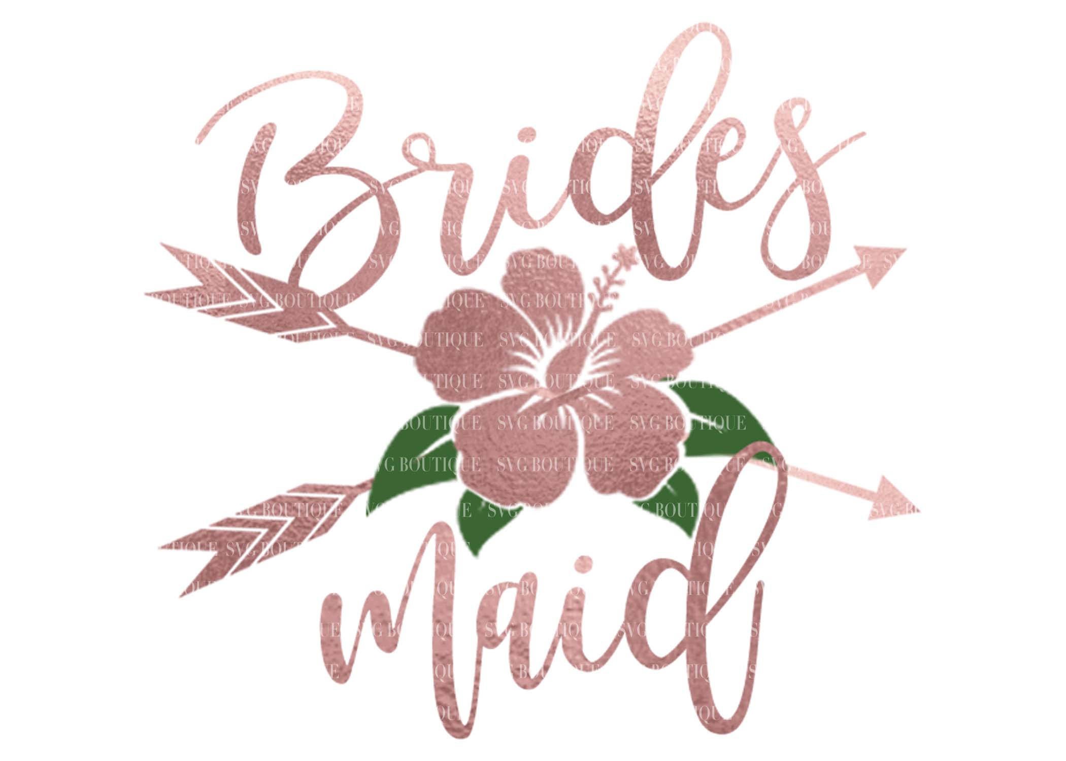 Bridesmaid SVG File, Wedding SVG File, Bridesmaid Overlay, Floral, Arrow,  Bridal Party, Wedding Files, Wedding Vector, Cricut, Silhouette