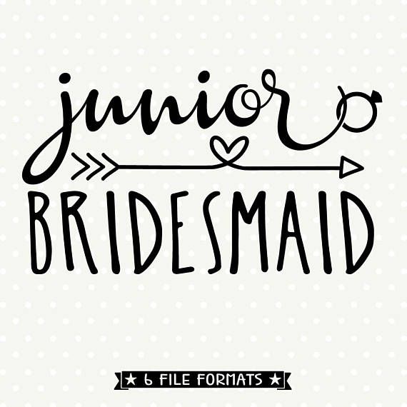 Junior Bridesmaid SVG file, Wedding Party Iron on file