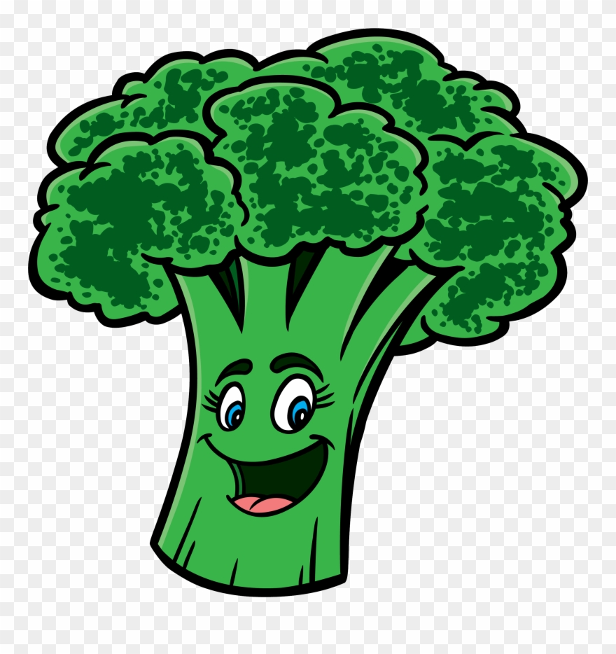 Broccoli cartoon clipart.