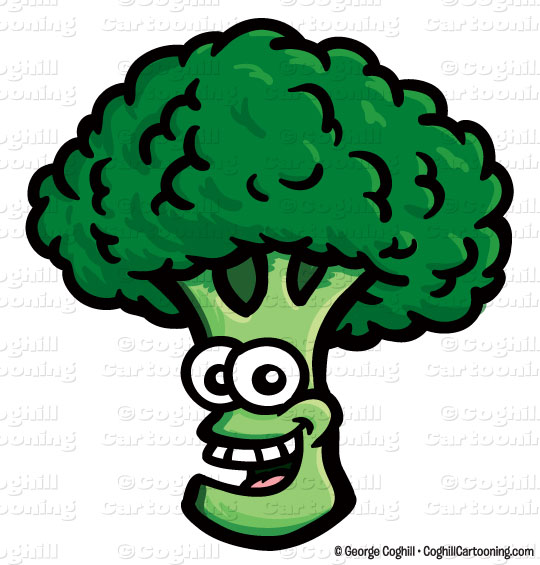Broccoli clipart cartoon.