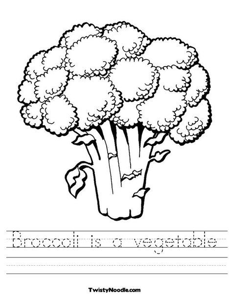 Broccoli vegetable tracing.