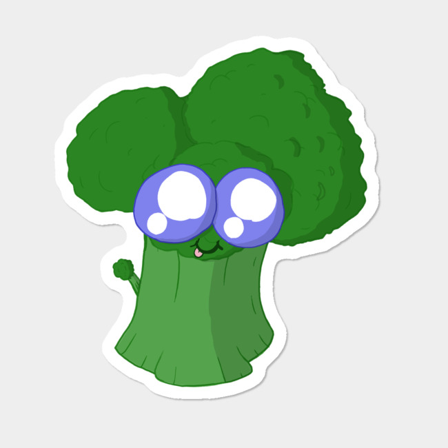 Kawaii Broccoli Sticker By Squidmonkeyillustrations Design By Humans