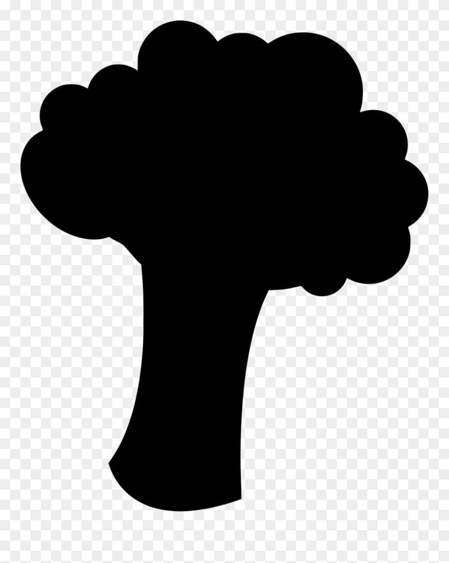 broccoli clipart silhouette