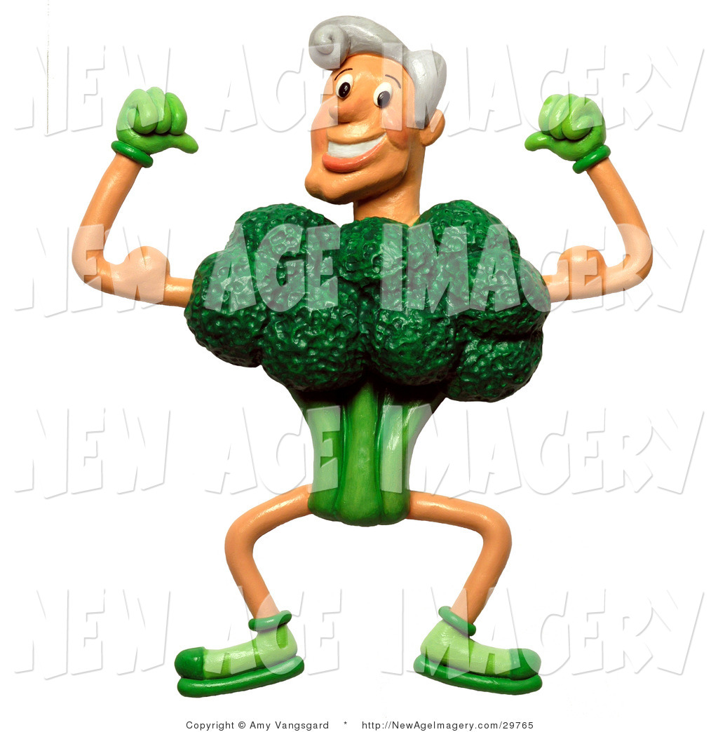 Illustration strong broccoli.