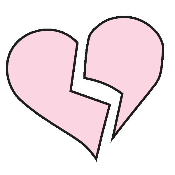 Pink clipart broken heart, Pink broken heart Transparent