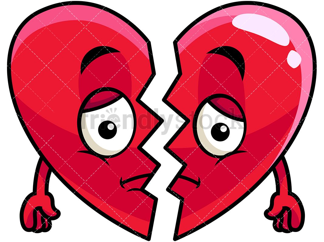 Broken heart emoji.