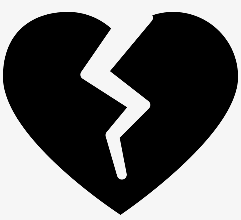 broken heart clipart silhouette