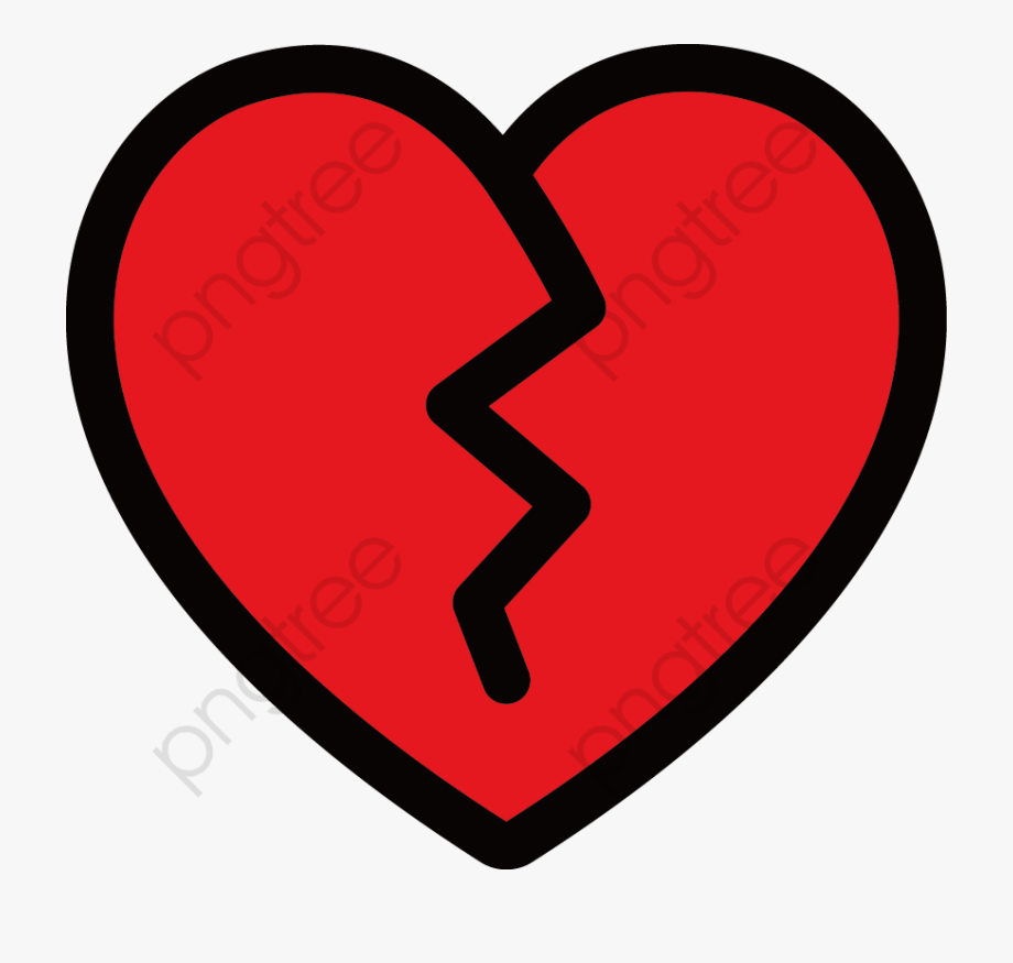 Broken Heart Clipart Vector