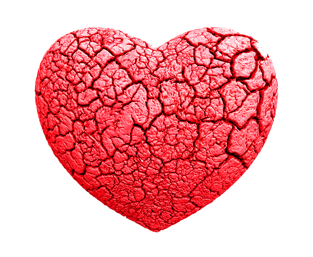 Broken heart png transparent without background image free
