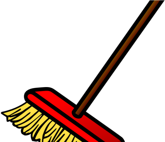 Red clipart broom.