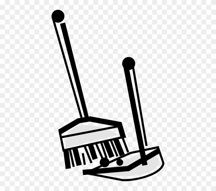 broom and dustpan clipart cleaning
