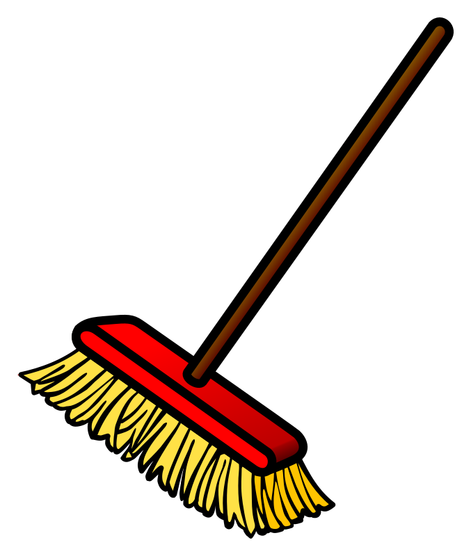 Broom dustpan clip.