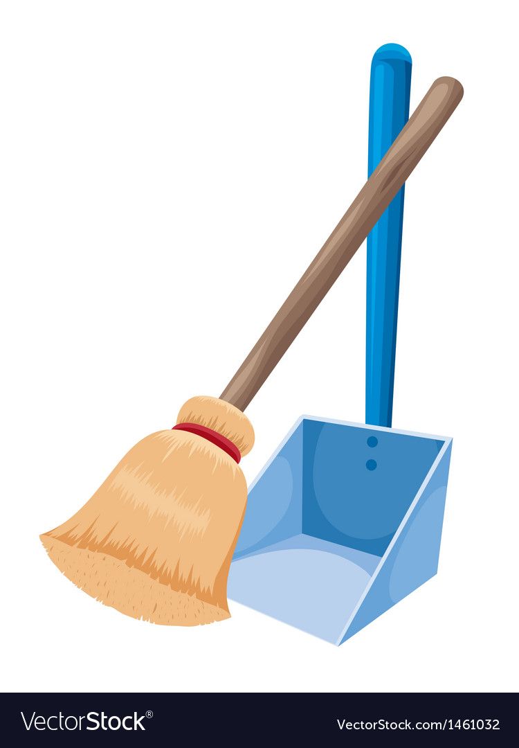 Broom and dustpan Royalty Free Vector Image