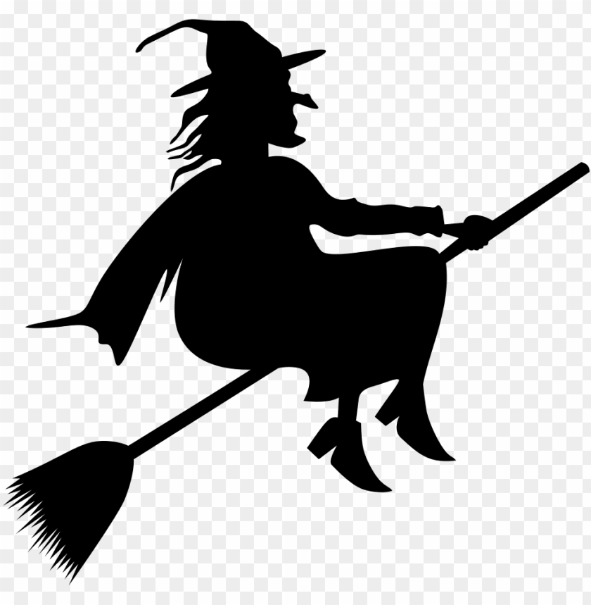 Broom riding witch.