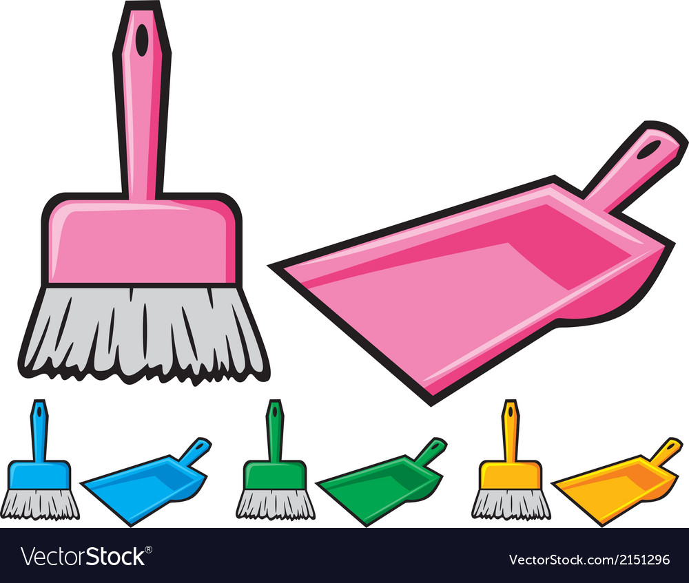 Dustpan and sweeping.