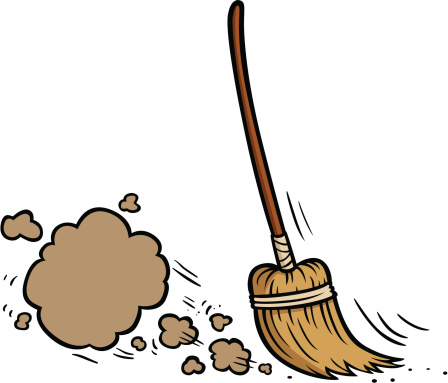 Broom cleaning clipart.