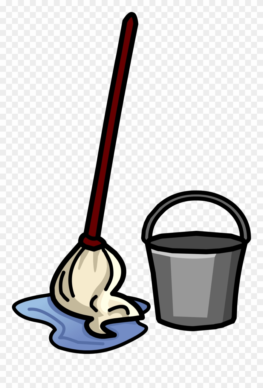 Bucket broom janitor.