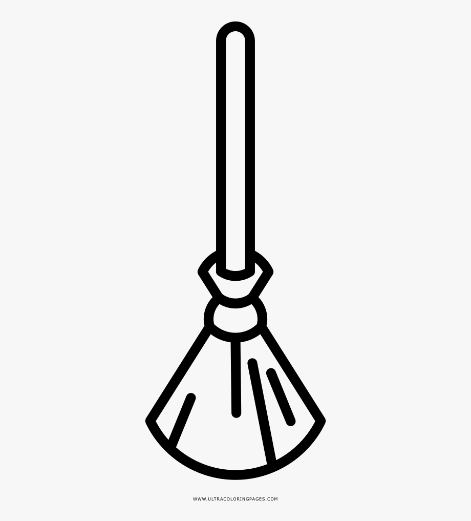 Broom coloring page.