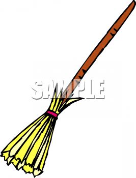 Straw broom