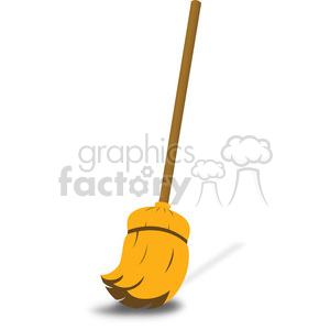 Cleaning broom illustration.
