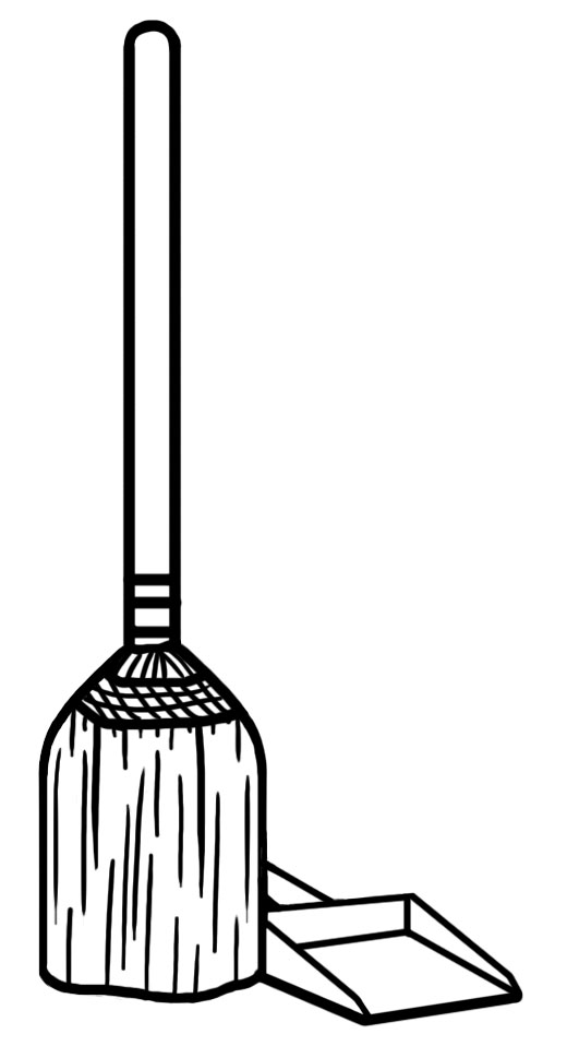 Sweeping broom clipart kid