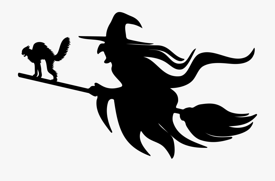 And broomstick silhouette.