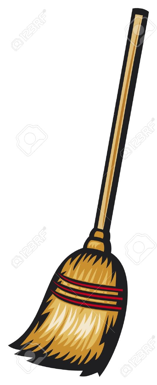 Collection broom clipart.