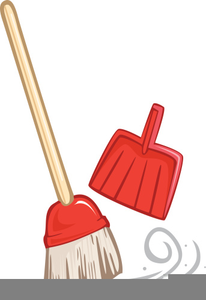 Sweeping brooms clipart.